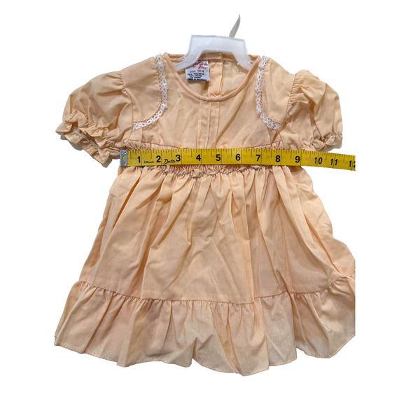 Vintage Bette's Girls Smocked Dress 18 Months Lace Trim Baby Toddler Outfit - Picture 3 of 7